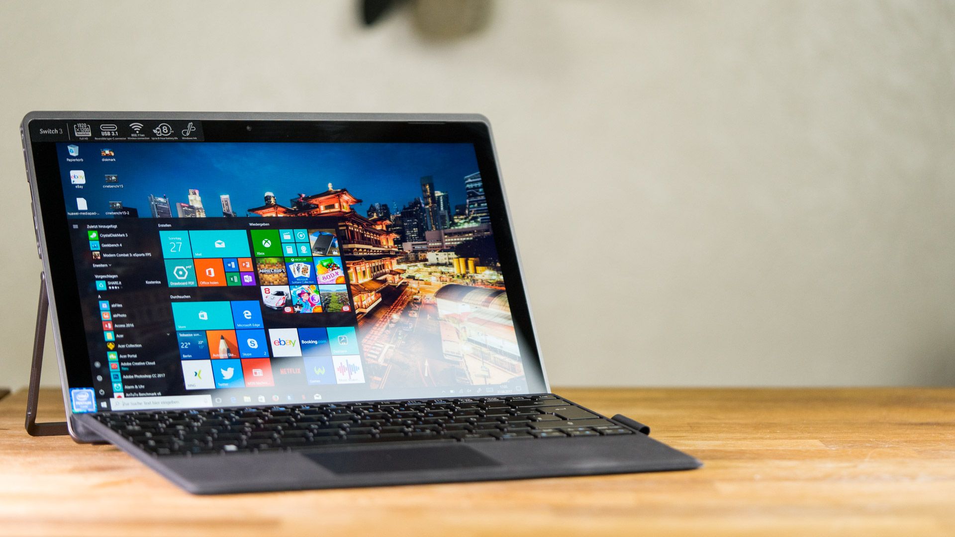 ایسر سوئچ 3 ٹیبلٹ: خوبصورتی اور کارکردگی