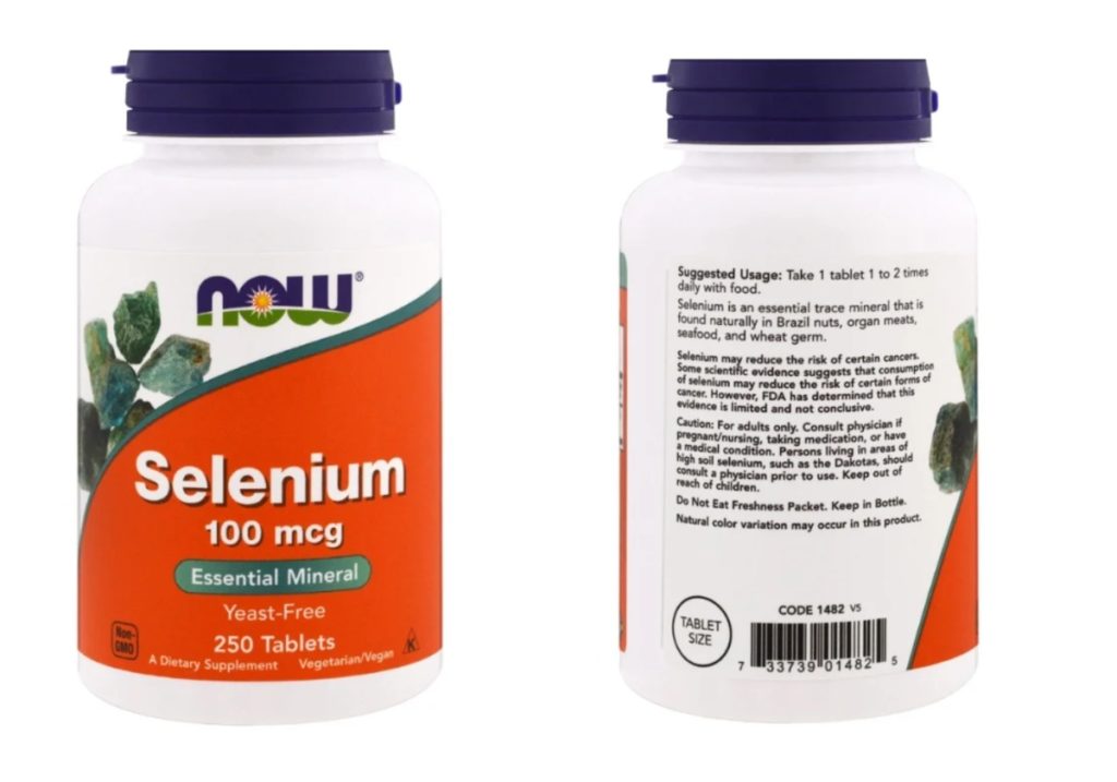 Tab selenium. 100 mcg #250